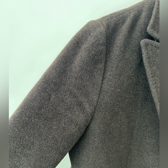 K.T Kyoko Katase Angola wool brown minimalist structured coat - Picture 3 of 15